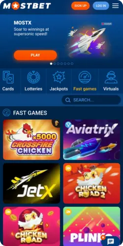 Mostbet fast games