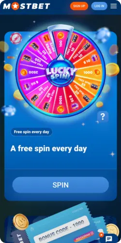 Mostbet free Lucky spin