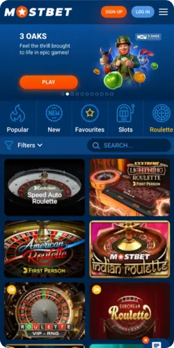 Mostbet roulette