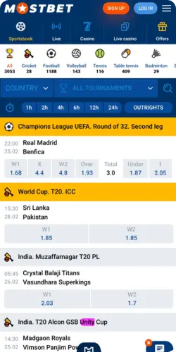 Mostbet sports betting